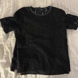 Black lace top from Madewell